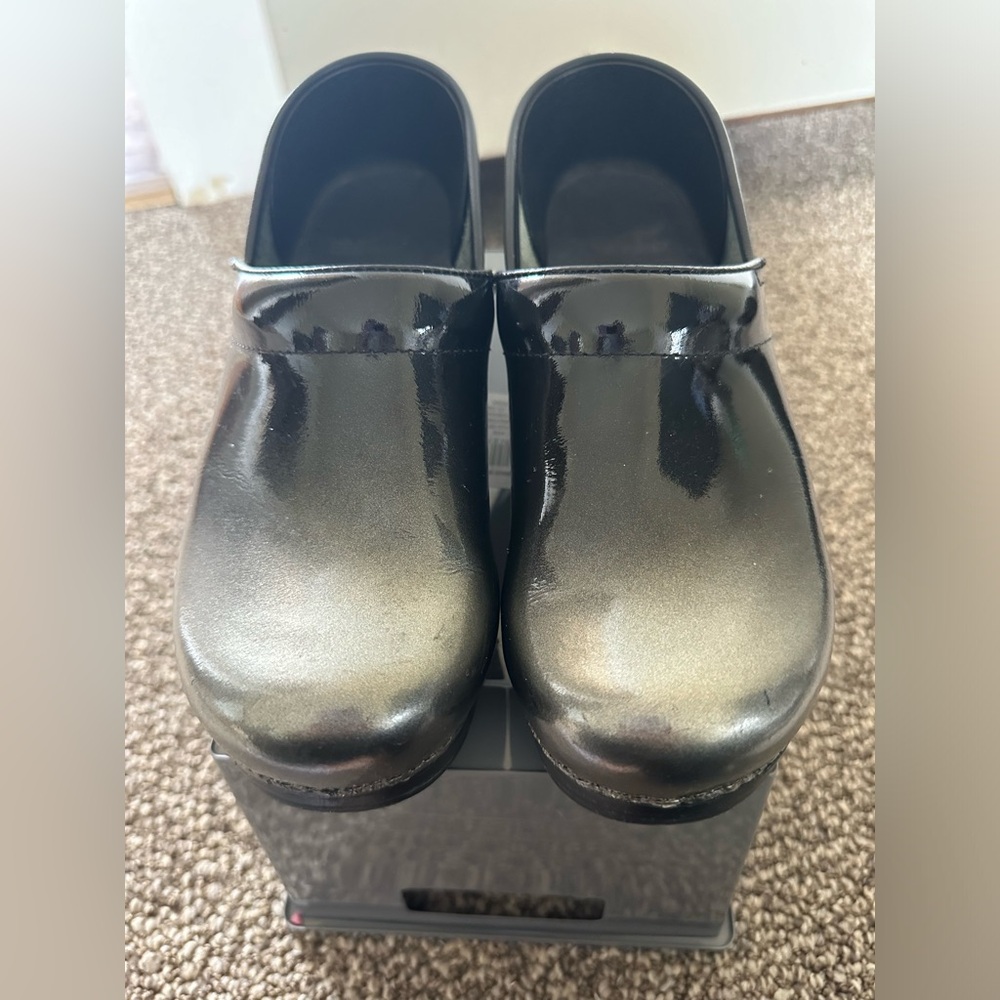 Dansko Clogs, size 38, silver to black ombré